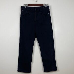 Denim Forum Jeans Womens 32 x 27 Arlo High Rise Straight Black Retro Aritzia